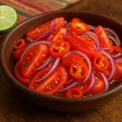 K’allu – Bolivianischer Locoto-Tomaten-Zwiebel-Salat