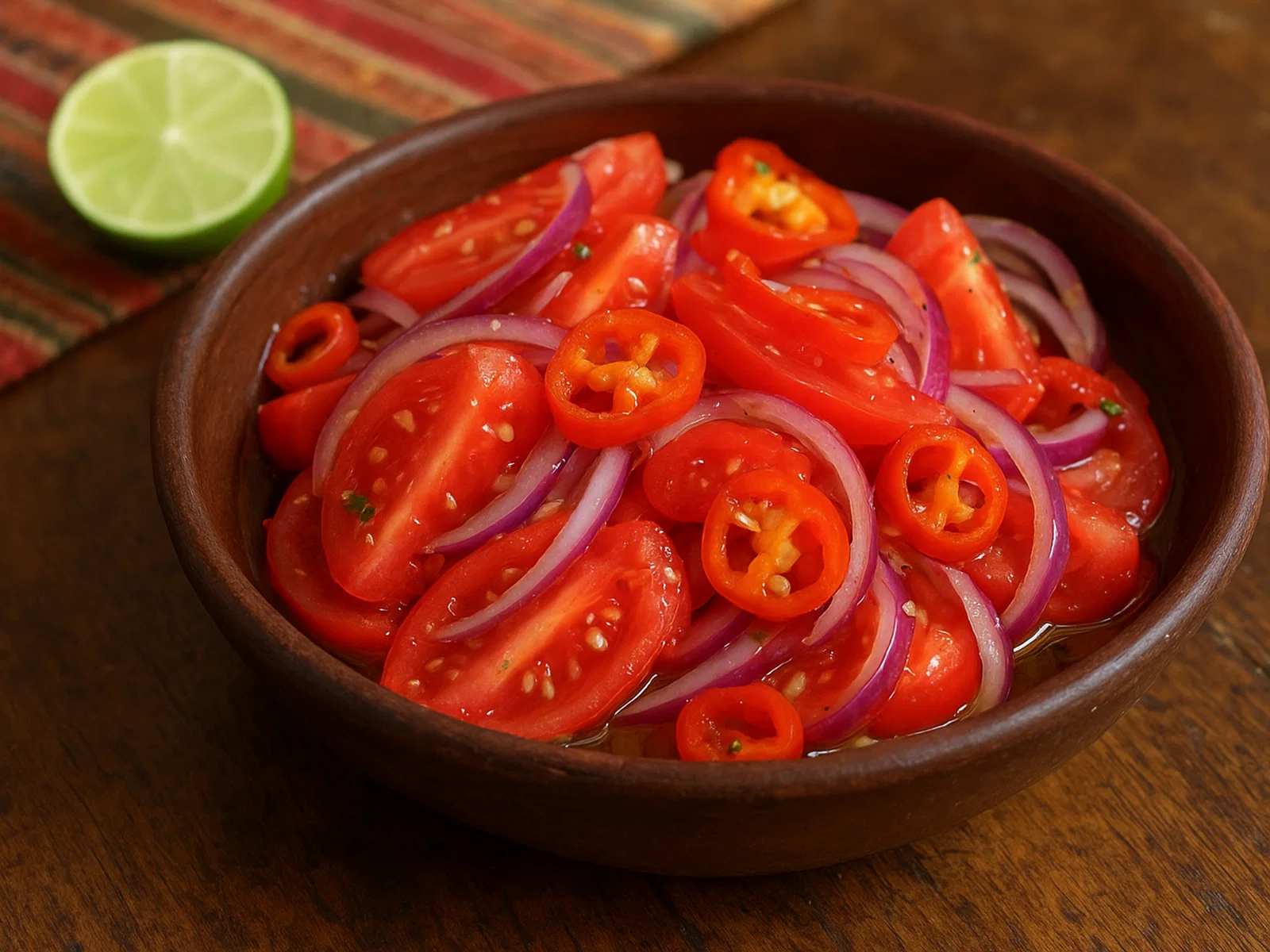 K’allu – Bolivianischer Locoto-Tomaten-Zwiebel-Salat
