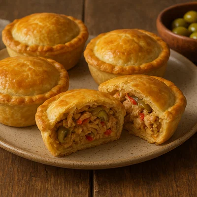Empadas – brasilianische Mürbeteigpastetchen mit Hähnchenfüllung