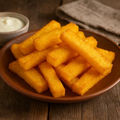 Polenta frita – knusprig frittierte Polentastreifen