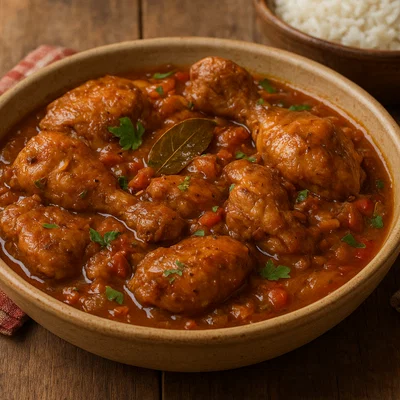 Galinha Caipira – brasilianisches Schmorhuhn in brauner Soße