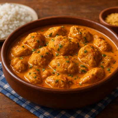 Xinxim de Galinha – brasilianisches Hühnchen in Erdnuss-Cashew-Dendê-Soße