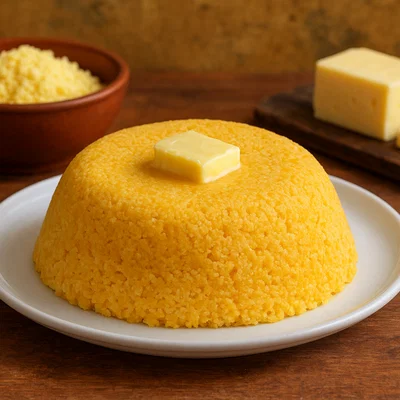 Cuscuz nordestino (brasilianischer gedämpfter Maisgrieß)
