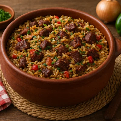 Arroz de Carreteiro – Brasilianischer Gaucho-Reistopf mit Charque