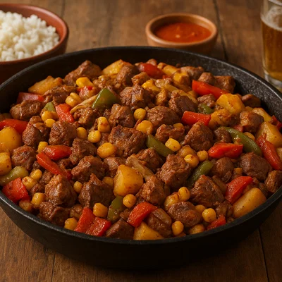 Entrevero – südamerikanische Fleisch-Gemüse-Pfanne