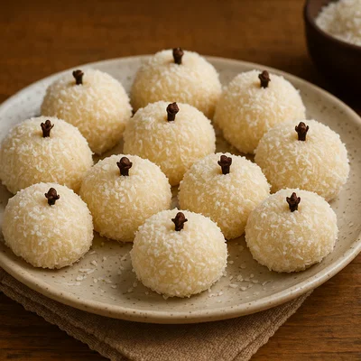 Beijinho – brasilianisches Kokos-Kondensmilch-Konfekt