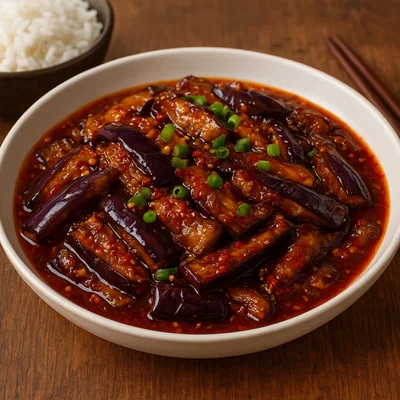Yu Xiang Qie Zi – Auberginen in fischduftender Knoblauch-Chili-Soße