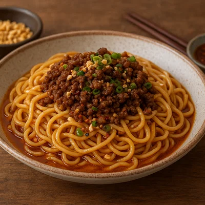 Dan Dan Mian – würzige Sesam-Chili-Nudeln mit Hackfleisch