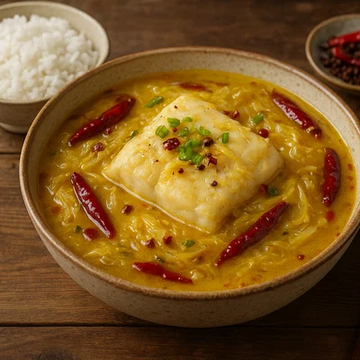 Suan Cai Yu – Fisch mit eingelegtem Senfkohl in saurer Brühe