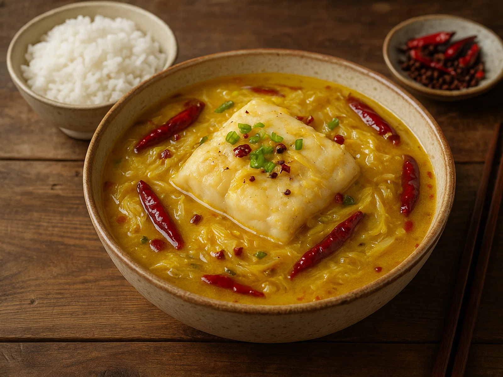 Suan Cai Yu – Fisch mit eingelegtem Senfkohl in saurer Brühe