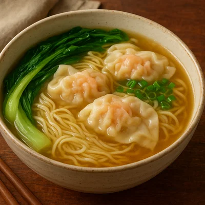 Yun Tun Min – Wonton-Garnelen-Nudelsuppe