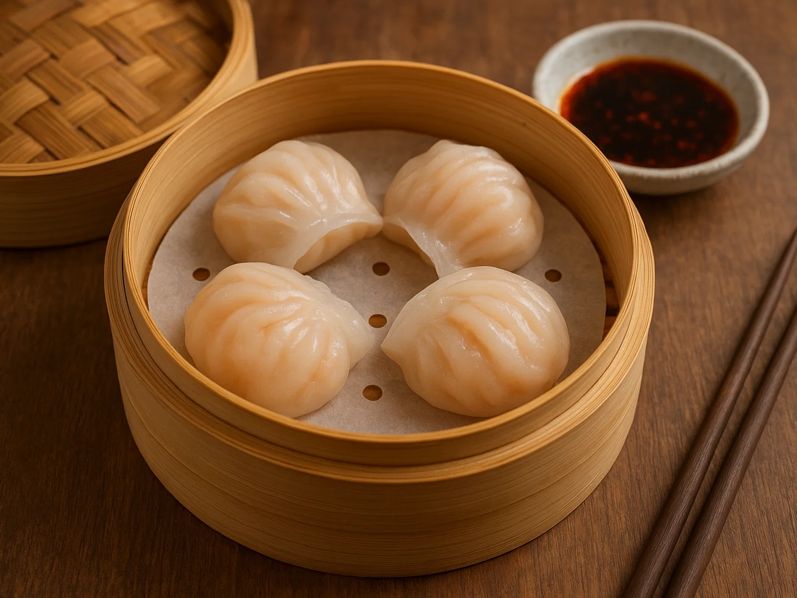 Har Gow – gedämpfte Garnelen-Teigtaschen