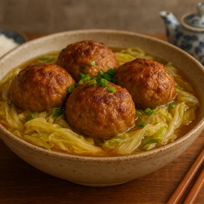 Shizitou – geschmorte chinesische Schweinefleischbällchen („Löwenkopf“)
