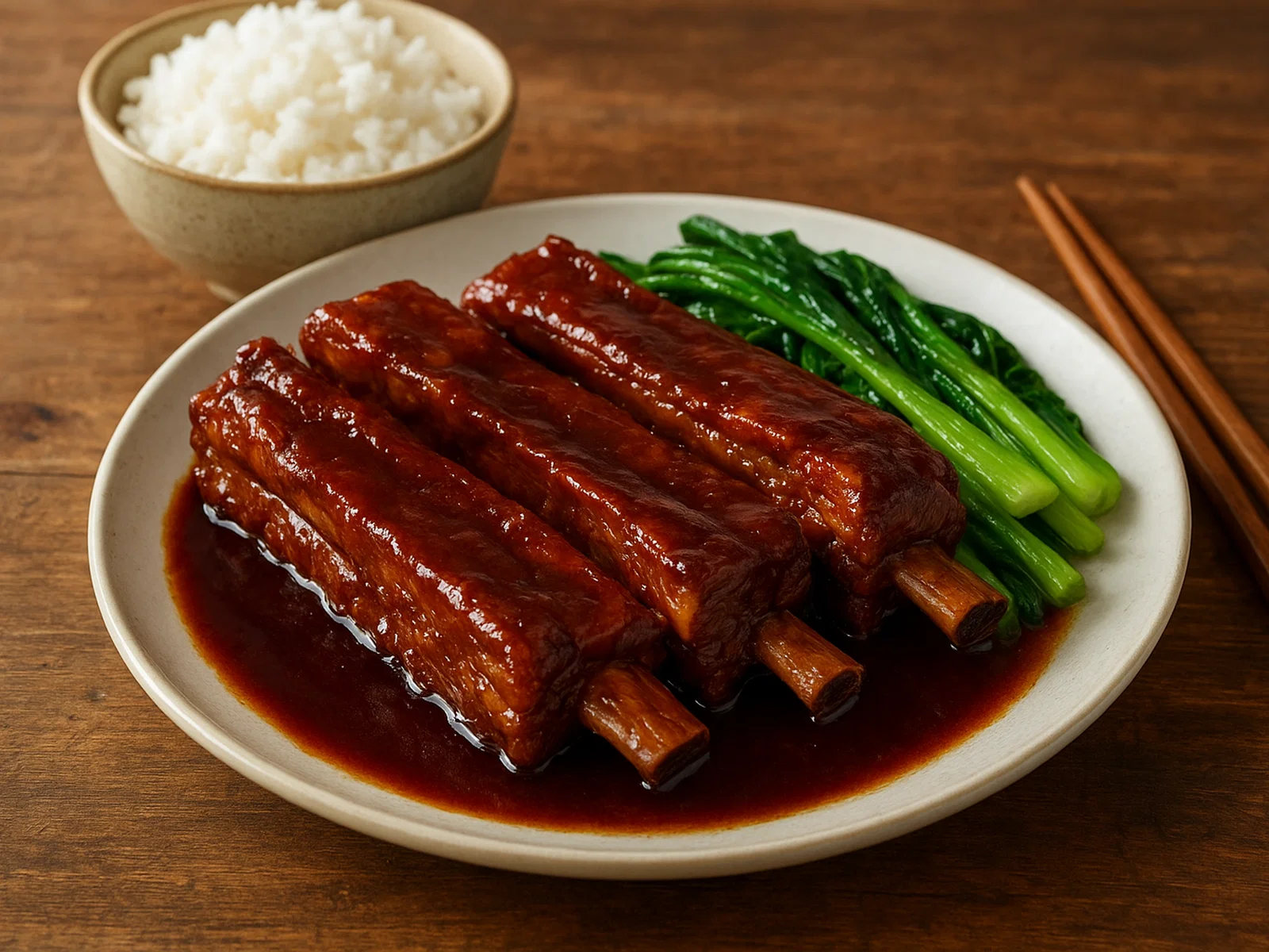 Wuxi Pai Gu – Süßlich geschmorte Schweinerippchen
