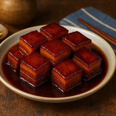 Dongpo Rou – Rot geschmorter Schweinebauch nach Hangzhou-Art