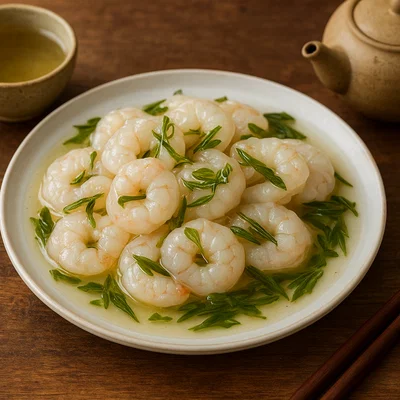 Longjing Xiaren – Garnelen mit Longjing-Tee