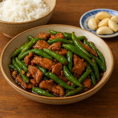 La jiao chao rou – Gebratenes Schweinefleisch mit grünen Chilis