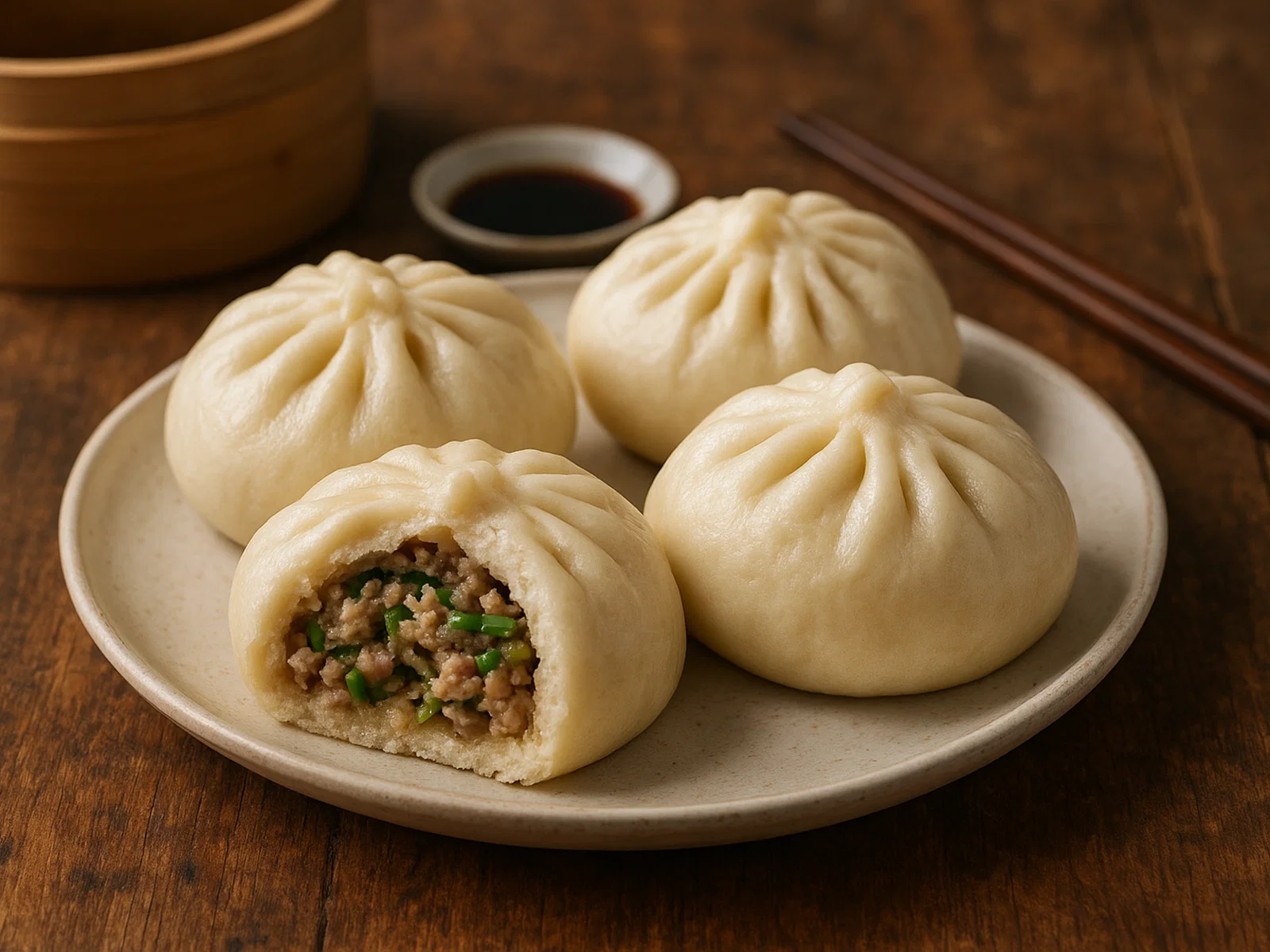 Goubuli Baozi – Gefüllte gedämpfte Brötchen aus Tianjin
