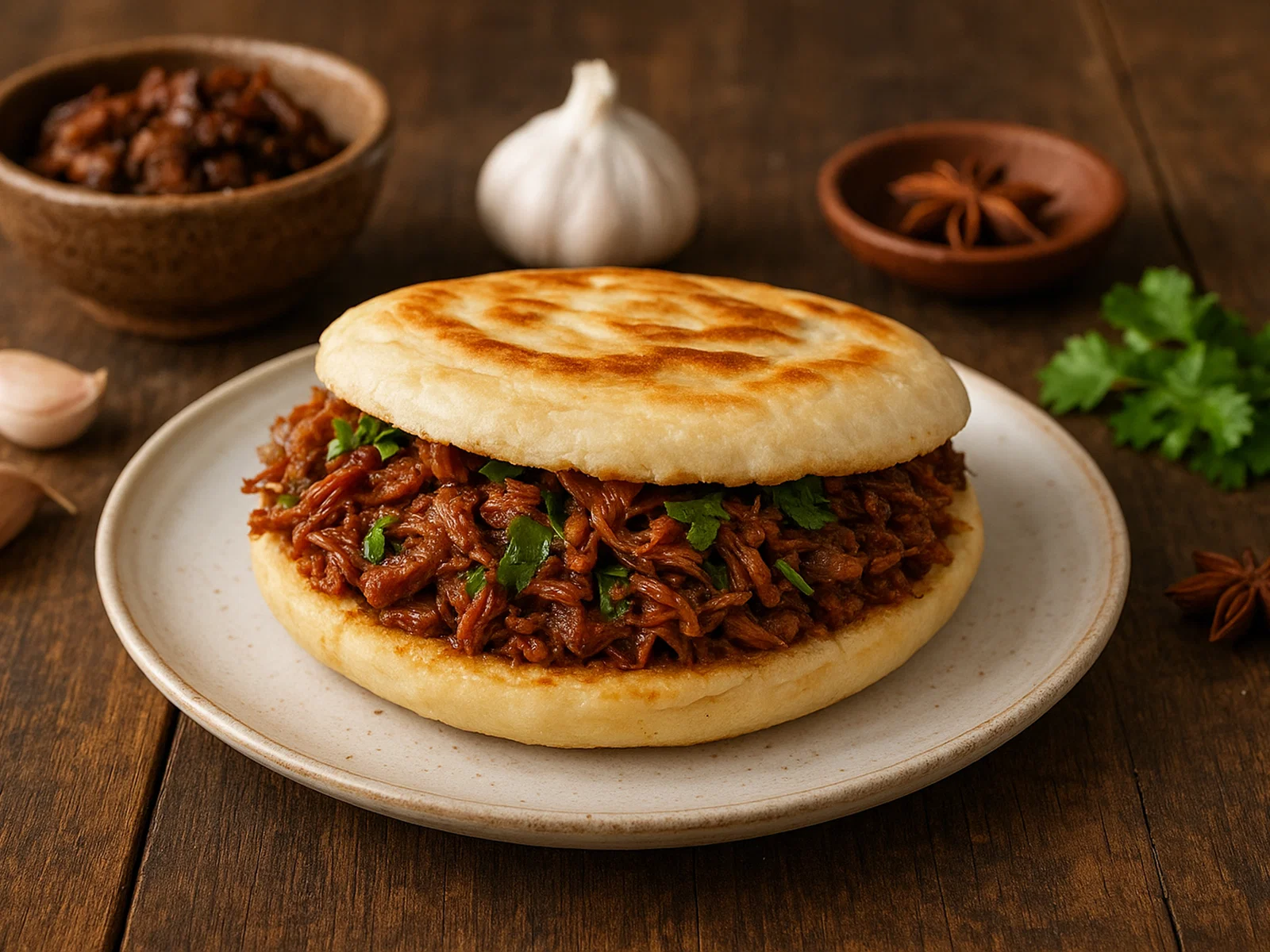 Roujiamo – Chinesischer Burger mit geschmortem Schweinefleisch