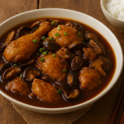 Xiao Ji Dun Mogu – Chinesisches geschmortes Hähnchen mit Pilzen