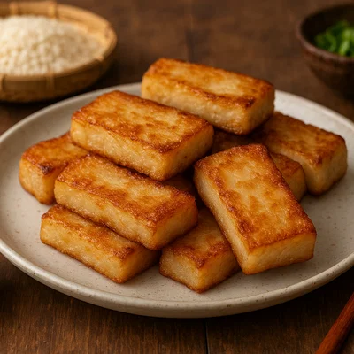 Erkuai – Yunnan-Reiskuchen gebraten