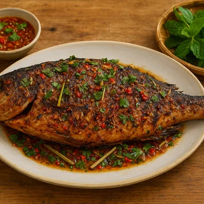 Dai Kao Yu – Gegrillter Fisch nach Dai-Art vom Holzkohlegrill