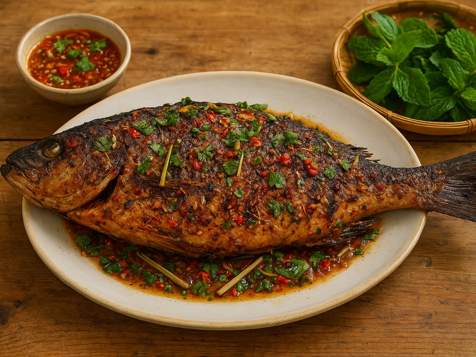 Dai Kao Yu – Gegrillter Fisch nach Dai-Art vom Holzkohlegrill