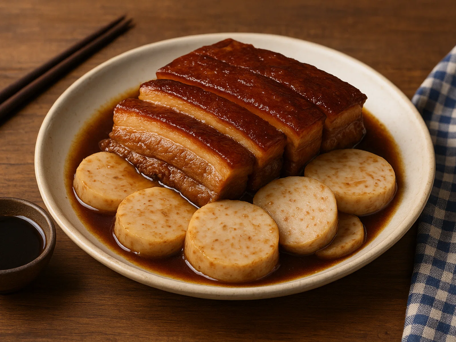 Lipu Kourou – Geschmorter Schweinebauch mit Taro