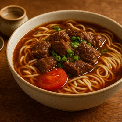 Taiwanesische Rindfleisch-Nudelsuppe (Niurou Mian)