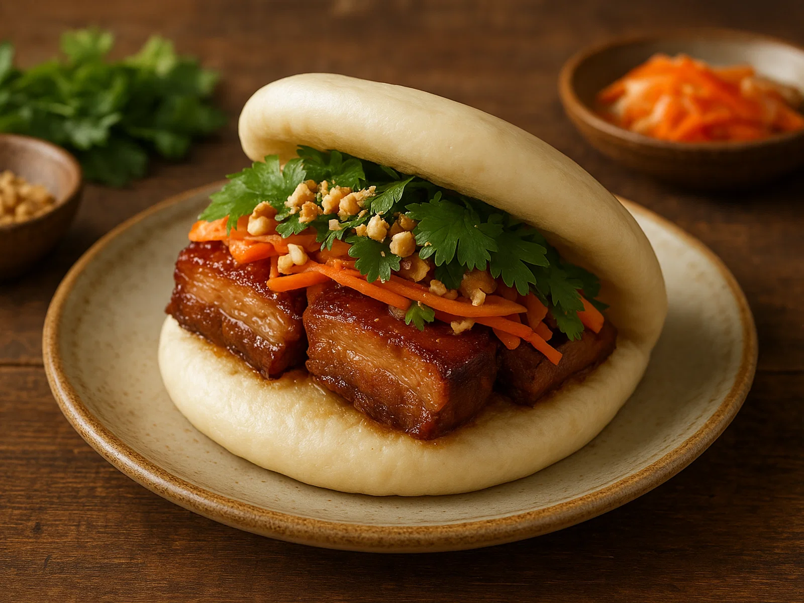 Gua Bao – Gedämpfte Klappbrötchen mit geschmortem Schweinebauch