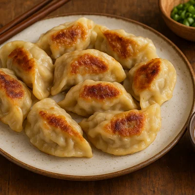 Jiaozi (chinesische Teigtaschen mit Schweinehackfüllung)
