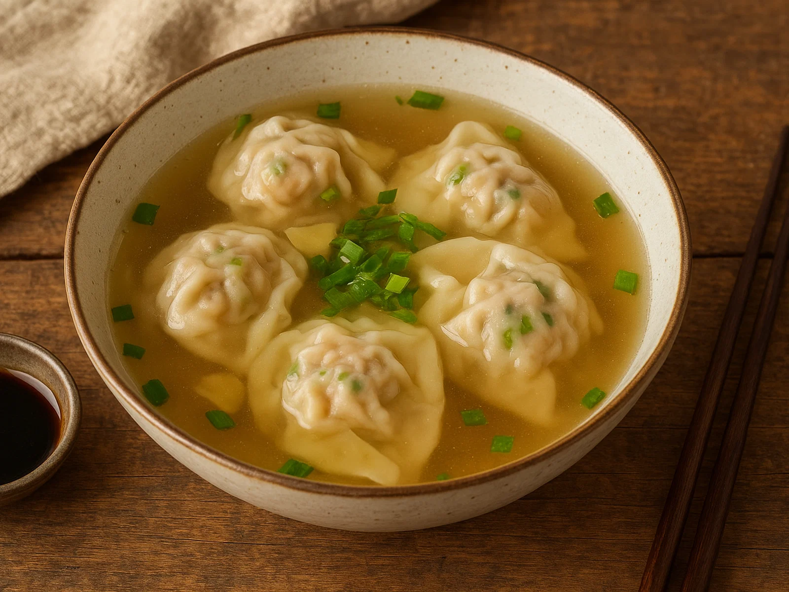 Wonton-Tang – Klare Suppe mit gefüllten Wontons