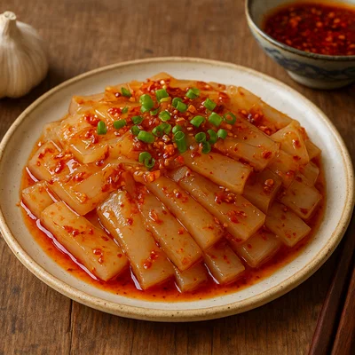 Liang Fen – Kalte Stärkegelee-Nudeln in würziger Chilisauce