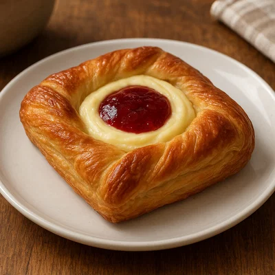 Spandauer – Dänisches Plundergebäck mit Vanillecreme und Marmelade