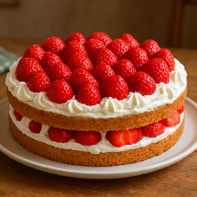 Mansikkakakku – Erdbeer-Sahne-Torte