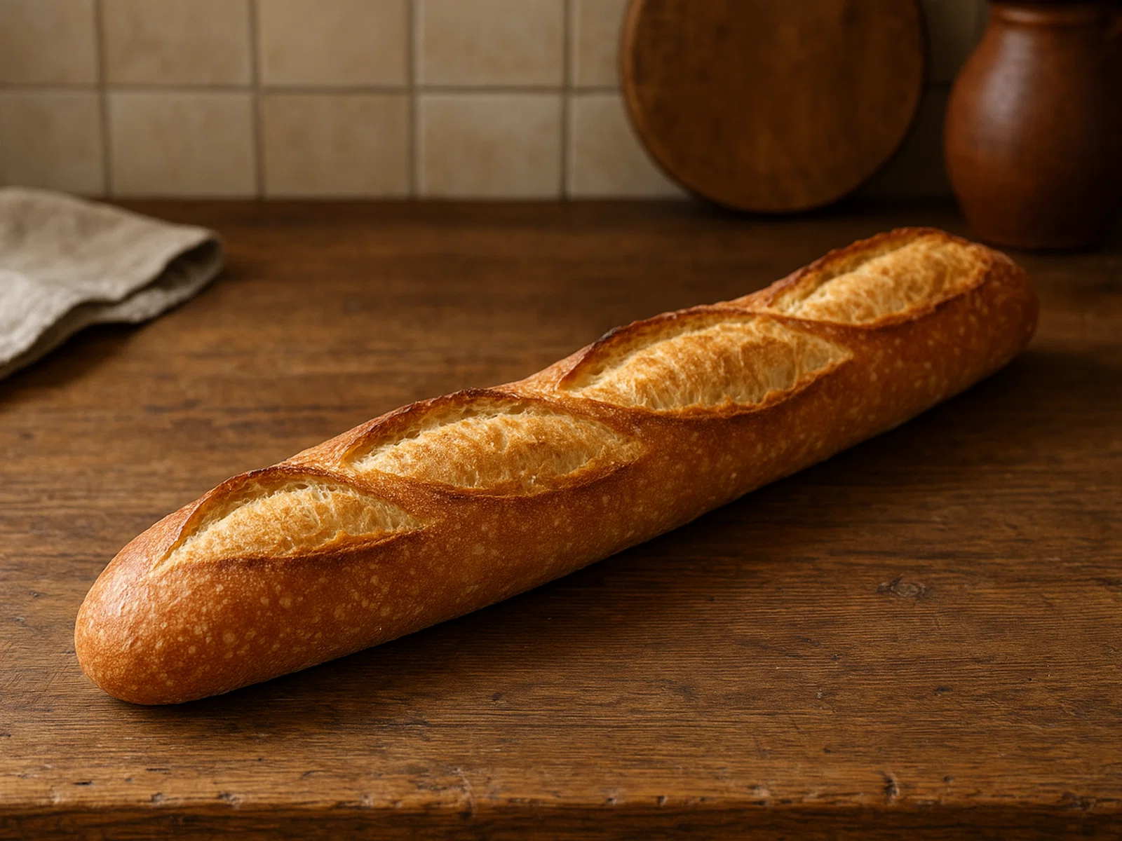 Knuspriges Baguette wie aus Frankreich