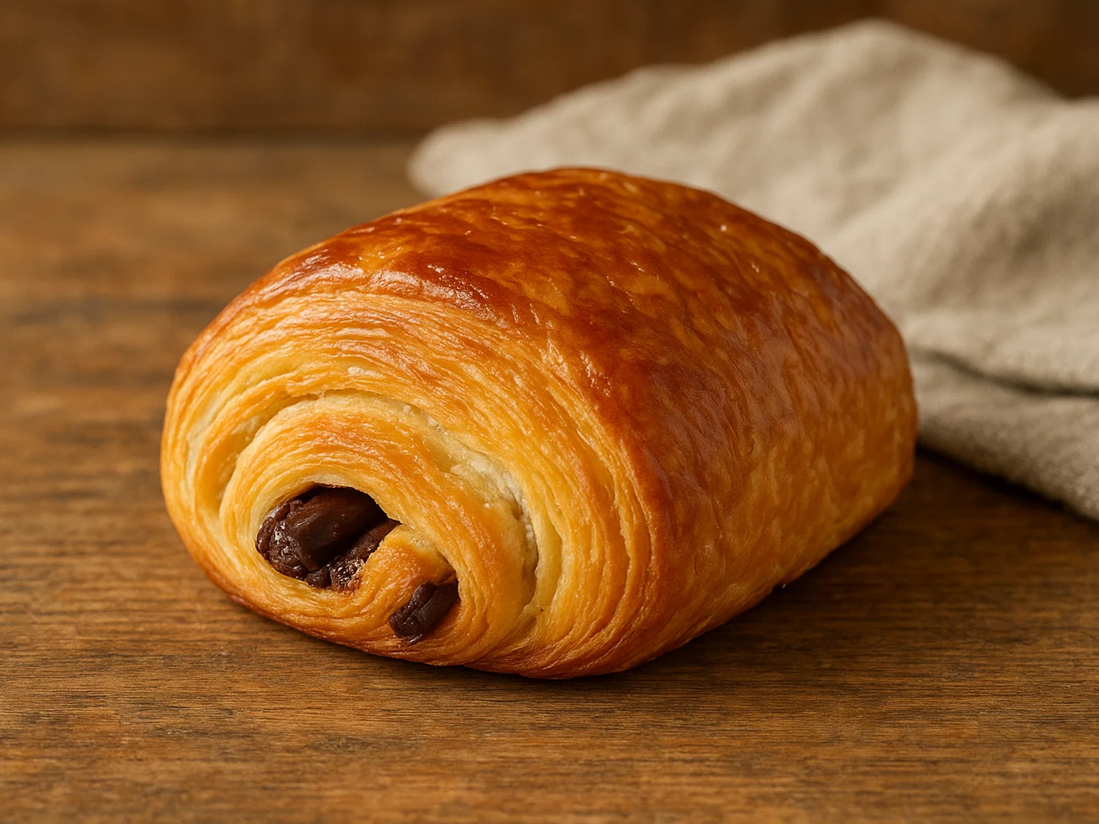 Pain au chocolat (Schokocroissants aus Plunderteig)