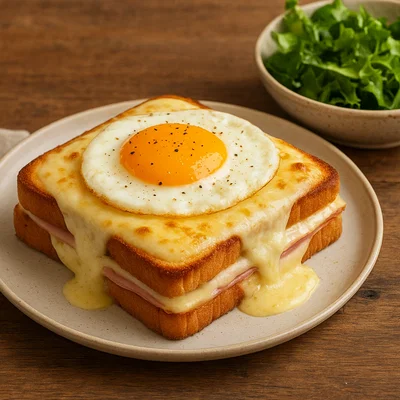 Croque Madame – Überbackenes Schinken-Käse-Sandwich mit Spiegelei