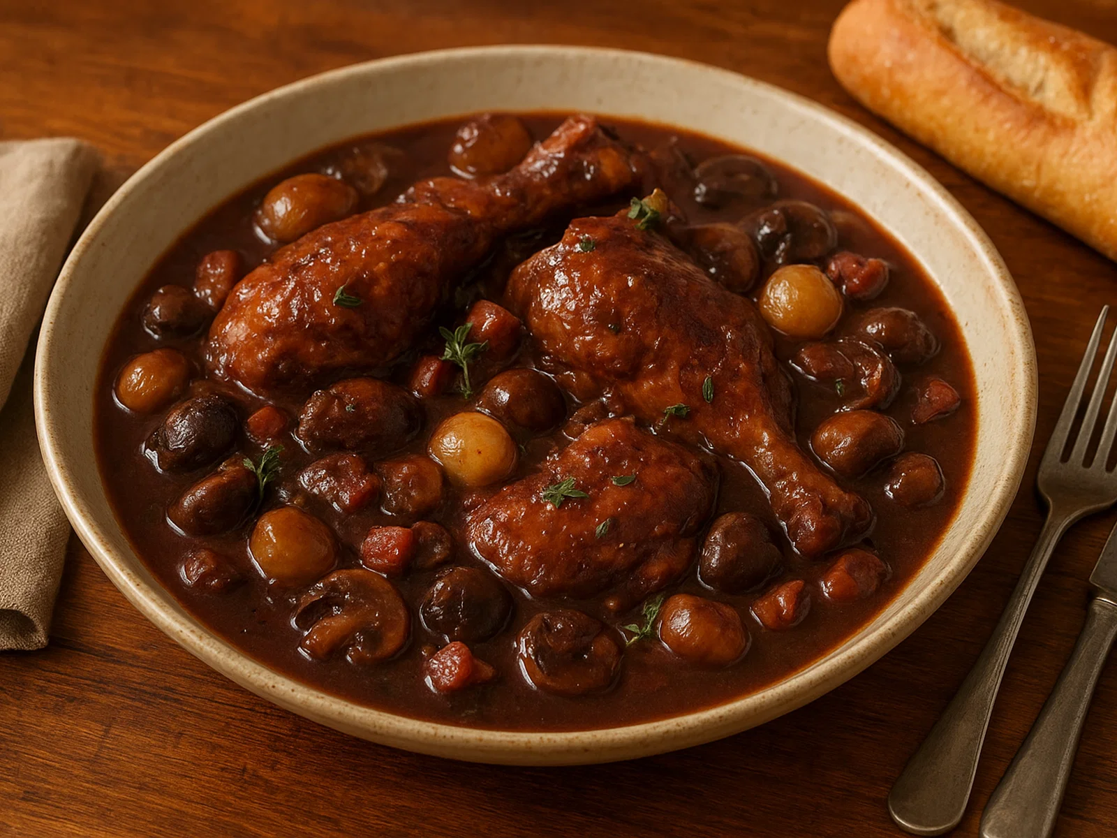 Klassisches Coq au Vin
