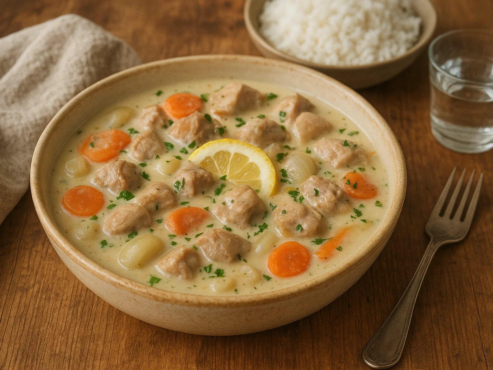 Blanquette de Veau – Französisches Kalbsragout in heller Sahnesoße