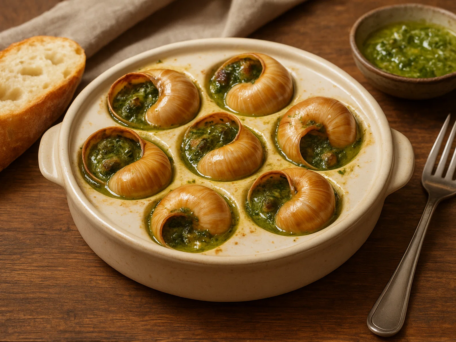 Escargots de Bourgogne (Weinbergschnecken in Kräuterbutter)
