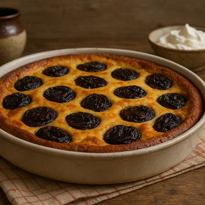 Far Breton – bretonischer Eierkuchen mit Backpflaumen