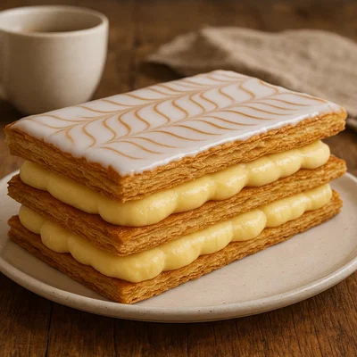 Mille-feuille – Blätterteigschnitte mit Vanillecreme