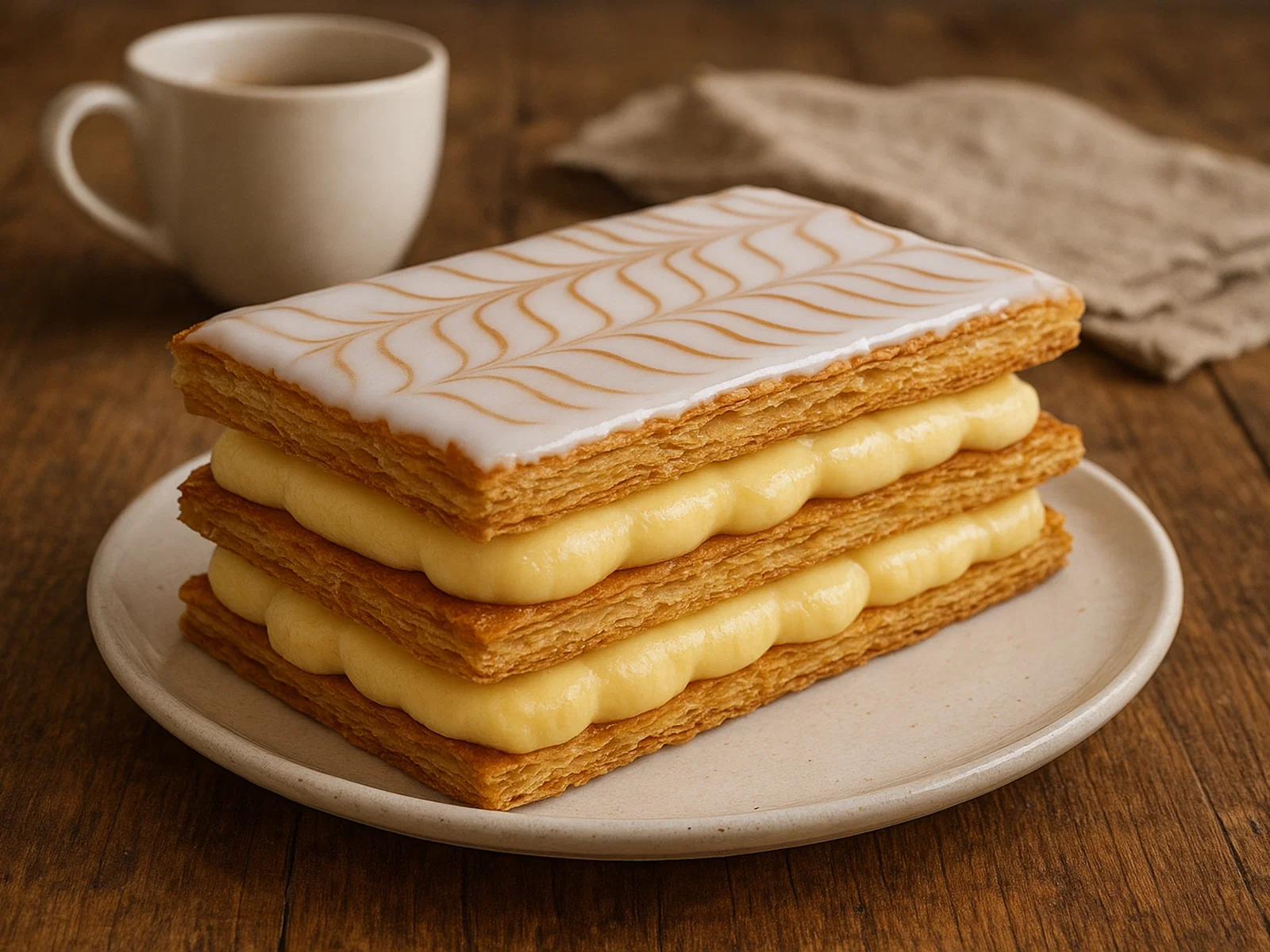 Mille-feuille – Blätterteigschnitte mit Vanillecreme