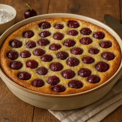 Klassischer Clafoutis mit Kirschen