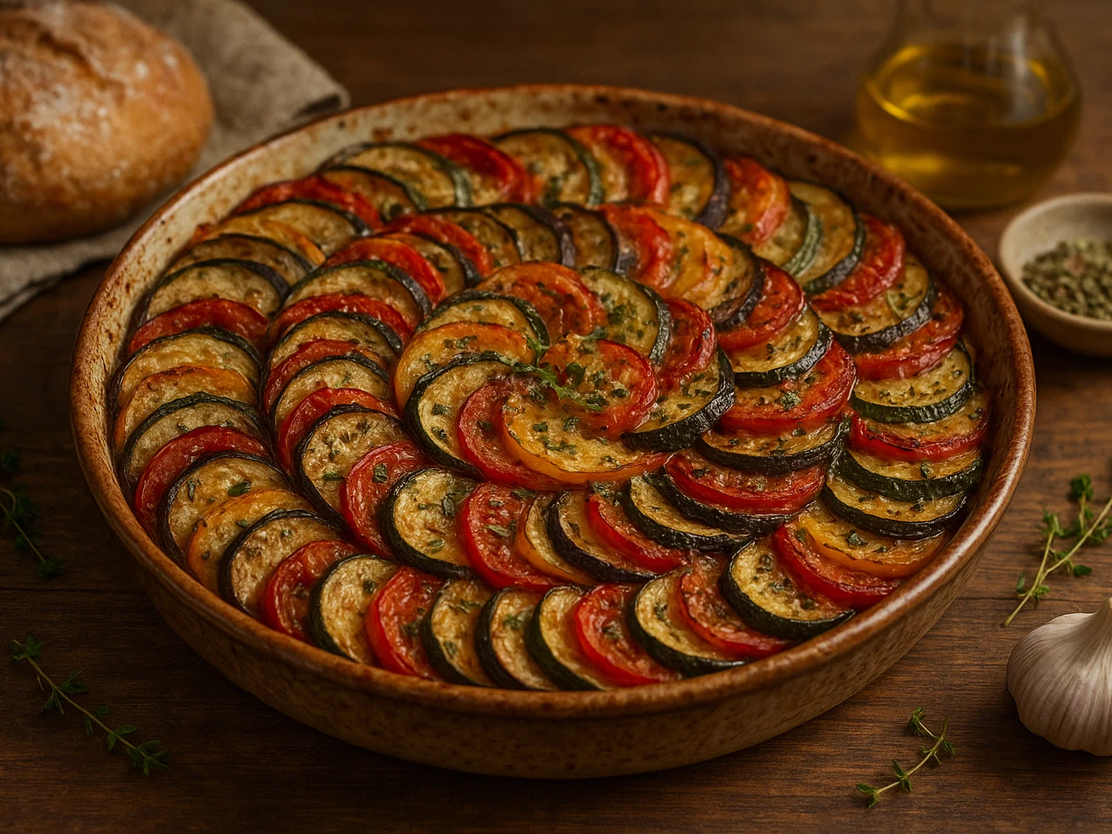 Tian provençal – geschichtetes Ofengemüse aus der Provence