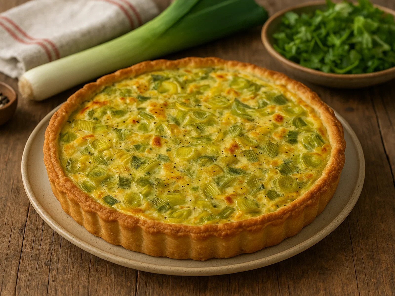Flamiche aux poireaux – herzhafter Lauchkuchen