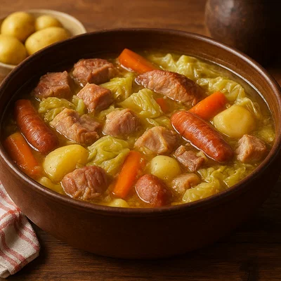 Potée auvergnate – deftiger Kohl-Fleisch-Eintopf aus der Auvergne