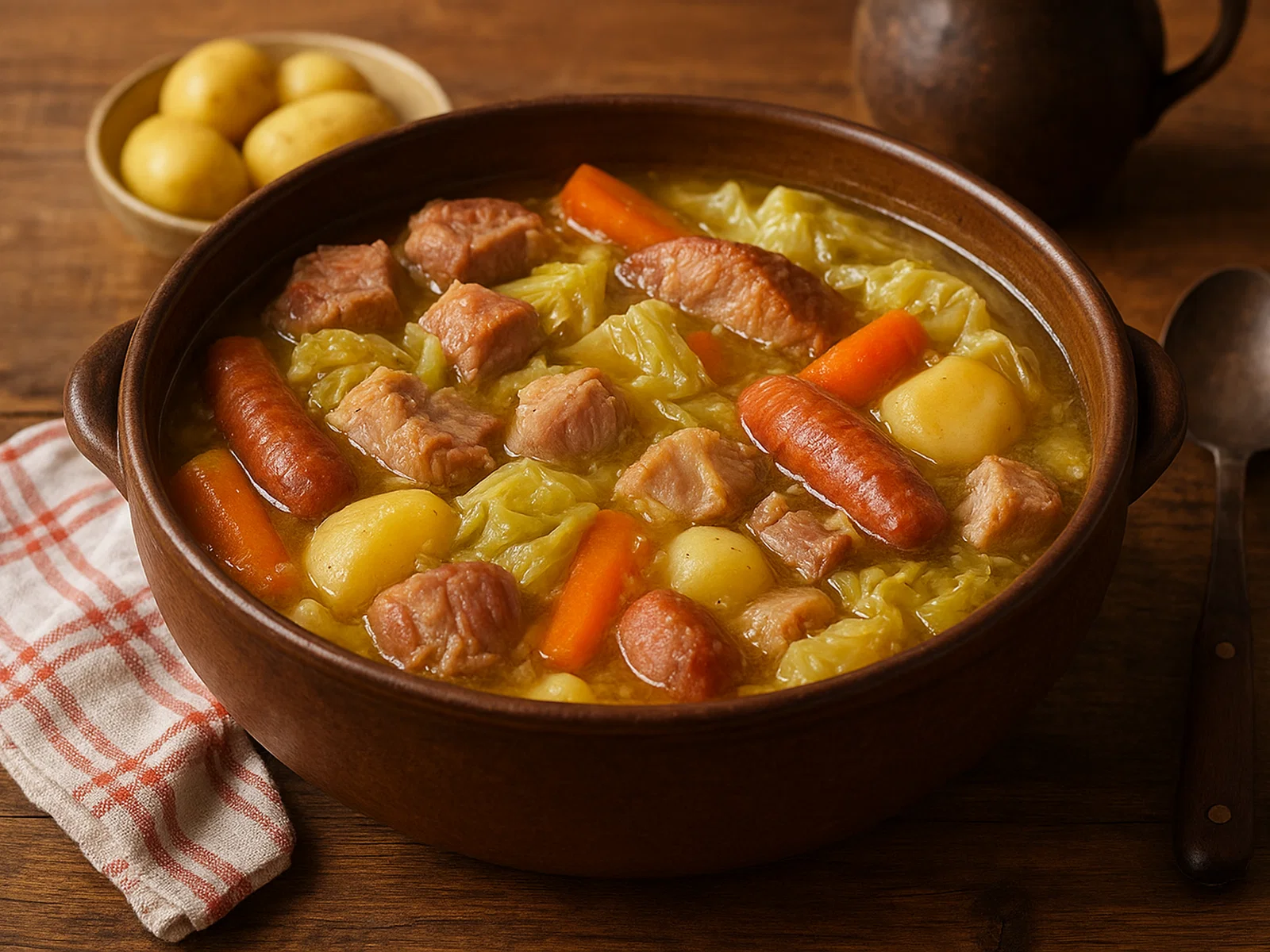 Potée auvergnate – deftiger Kohl-Fleisch-Eintopf aus der Auvergne