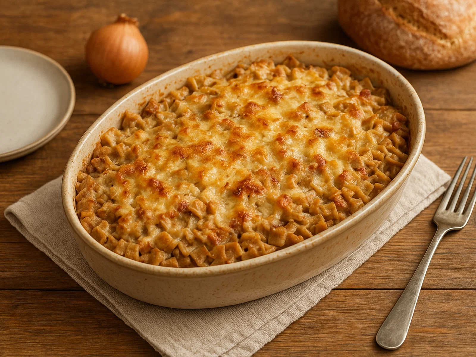Überbackene Crozets mit Buchweizen und Käse